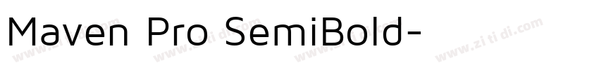 Maven Pro SemiBold字体转换